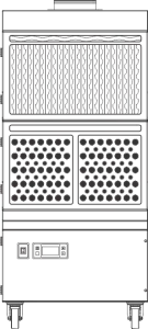 Configuración de filtros LN 610 Standard con esterilla prefiltro (F5), filtro de partículas HEPA (H13) y filtro de carbón activo